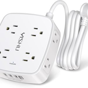 6 Ft Surge Protector Power Strip - 8 Widely Outlets